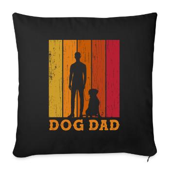 Meilleur père de chien de tous les temps - Housse de coussin décorative 45 x 45 cm - noir - Devant