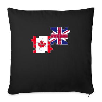 Canada Drapeau du Royaume-Uni Canadiens britanniques - Housse de coussin décorative 45 x 45 cm - noir - Devant