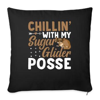 Chillen Mit Sugar Glider-besitzer Sugar Gliders - Sofakissenbezug 45 x 45 cm - Schwarz - Vorne