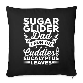 Sugar Glider Papa Sugar Gliders Propriétaires Animaux - Housse de coussin décorative 45 x 45 cm - noir - Devant