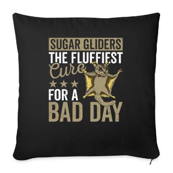 Sugar Gliders Fluffiest Cure Sugar Glider Besitzer - Sofakissenbezug 45 x 45 cm - Schwarz - Vorne