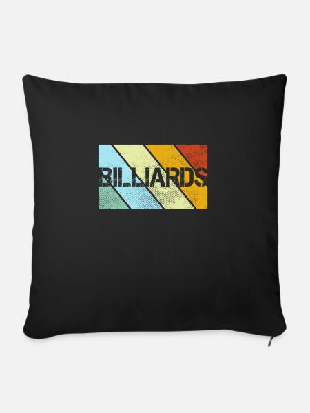 Billiard Retro - Sofakissenbezug 45 x 45 cm - Schwarz