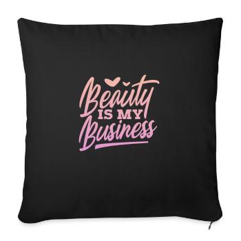 Beautician Cosmetics Makeup Gift - Sofa pillowcase 17,3'' x 17,3'' (45 x 45 cm) - black - Front