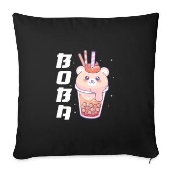 Bubble Tea - Sofakissenbezug 45 x 45 cm - Schwarz - Vorne