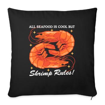 Crabe Crevette Crabe Lover Crabe Cadeau - Housse de coussin décorative 45 x 45 cm - noir - Devant