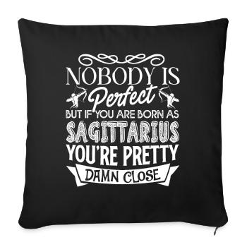 Sagittarius Proud To Be A Sagittarius - Sofa pillowcase 17,3'' x 17,3'' (45 x 45 cm) - black - Front