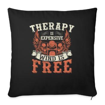 Blague de moto - Housse de coussin décorative 45 x 45 cm - noir - Devant