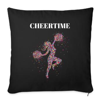 Cheertime Cheerleading Cheerleader Cheerleaderin - Sofa pillowcase 17,3'' x 17,3'' (45 x 45 cm) - black - Front