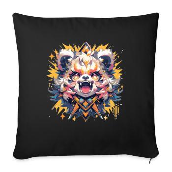 Panda Panda Bear Pandbaby Pandas - Sofa pillowcase 17,3'' x 17,3'' (45 x 45 cm) - black - Front