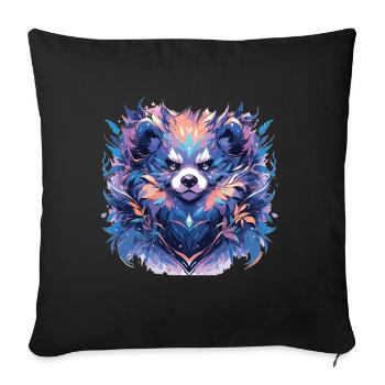 Panda Panda Head Panda Bear Panda Panda Baby - Sofa pillowcase 17,3'' x 17,3'' (45 x 45 cm) - black - Front