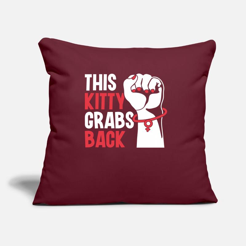 This Kitty Grabs Back - Activisme féministe Housse de coussin décorative 45 x 45 cm