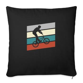 BMX Retro - Sofa pillowcase 17,3'' x 17,3'' (45 x 45 cm) - black - Front