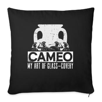 Cameo - Meine Kunst der Glasgewinnung - Cameo Glas - Sofakissenbezug 45 x 45 cm - Schwarz - Vorne