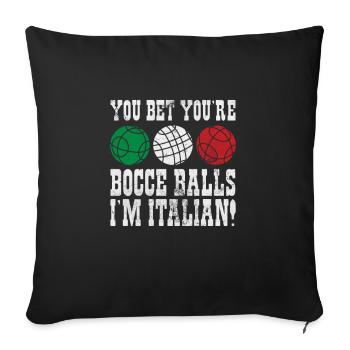 Bocce - Sofa pillowcase 17,3'' x 17,3'' (45 x 45 cm) - black - Front