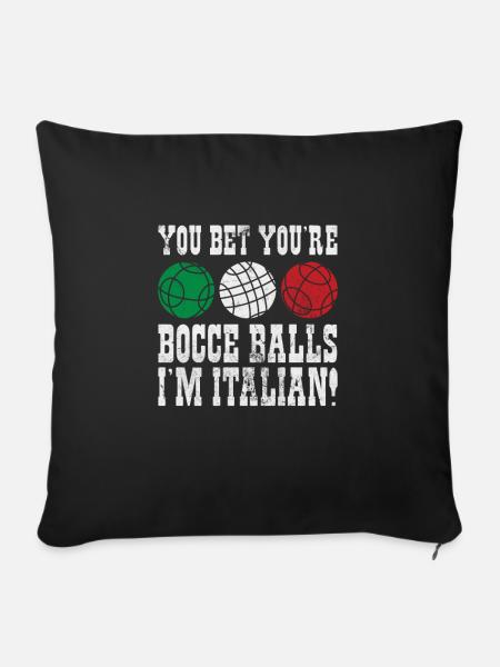 Boccia - Sofakissenbezug 45 x 45 cm - Schwarz