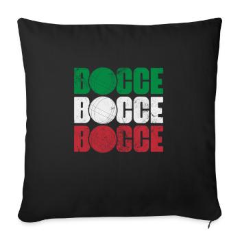 Bocce - Sofa pillowcase 17,3'' x 17,3'' (45 x 45 cm) - black - Front