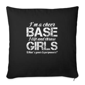 Cheerleader Cheerleading Sport Gymnastik Geschenk - Sofakissenbezug 45 x 45 cm - Schwarz - Vorne