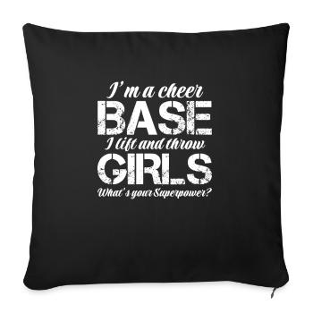 Cheerleader - Housse de coussin décorative 45 x 45 cm - noir - Devant