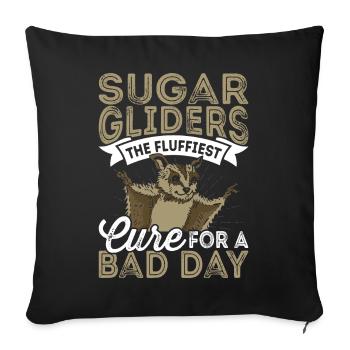 Sugar Gliders Fluffiest Cure Sugar Glider Besitzer - Sofakissenbezug 45 x 45 cm - Schwarz - Vorne