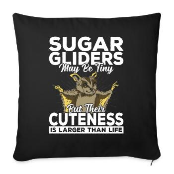 Sugar Gliders Niedlichkeit Sugar Glider Besitzer - Sofakissenbezug 45 x 45 cm - Schwarz - Vorne
