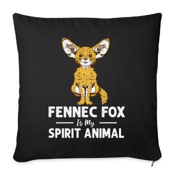 Fennec Fuchs Geist Tier Fennec Füchse Besitzer - Sofakissenbezug 45 x 45 cm - Schwarz - Vorne