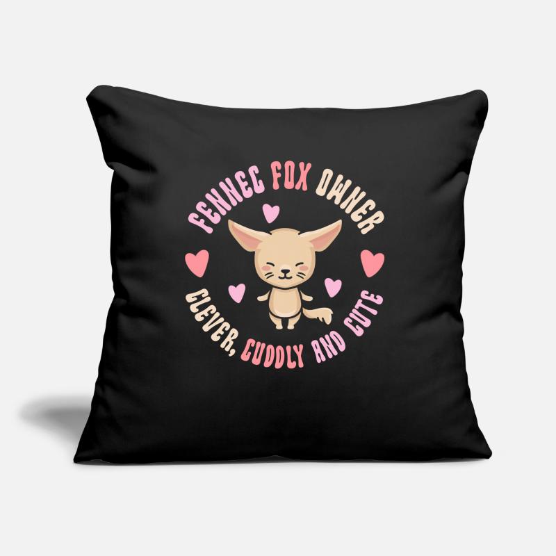 Fennec Fox Owner Clever Cuddly Cute Sofa pillowcase 17,3'' x 17,3'' (45 x 45 cm)