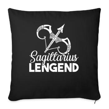 Sagittarius Sagittarius Legend - Sofa pillowcase 17,3'' x 17,3'' (45 x 45 cm) - black - Front