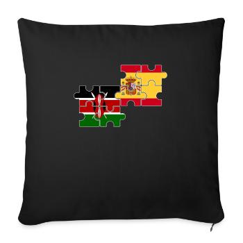 Kenya Spain Flag Spanish Kenyan - Sofa pillowcase 17,3'' x 17,3'' (45 x 45 cm) - black - Front