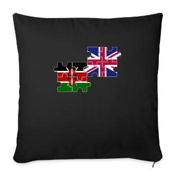 Kenya UK Flag British Kenyan - Sofa pillowcase 17,3'' x 17,3'' (45 x 45 cm) - black - Front