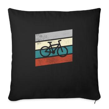 Vélo Rétro - Housse de coussin décorative 45 x 45 cm - noir - Devant