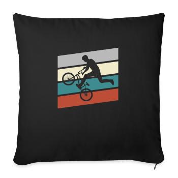 BMX Retro - Sofa pillowcase 17,3'' x 17,3'' (45 x 45 cm) - black - Front