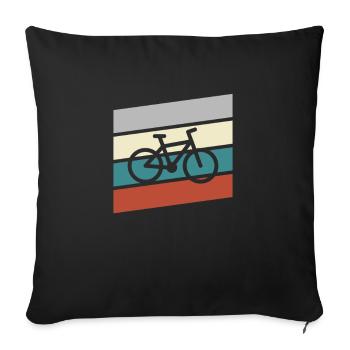Vélo Rétro - Housse de coussin décorative 45 x 45 cm - noir - Devant