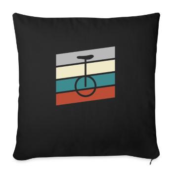 Unicycle Retro - Sofa pillowcase 17,3'' x 17,3'' (45 x 45 cm) - black - Front