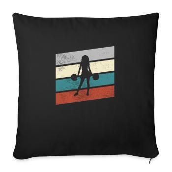 cheerleading rétro - Housse de coussin décorative 45 x 45 cm - noir - Devant