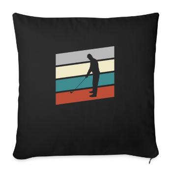 Golf Retro - Sofa pillowcase 17,3'' x 17,3'' (45 x 45 cm) - black - Front