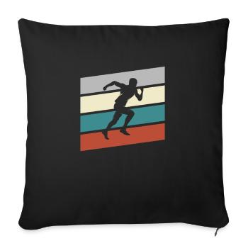 Jogging Rétro - Housse de coussin décorative 45 x 45 cm - noir - Devant