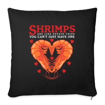 Crab Shrimp Crab Lover Crab Gift - Sofa pillowcase 17,3'' x 17,3'' (45 x 45 cm) - black - Front