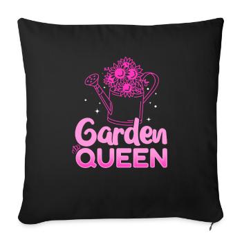 Garden Queen - Garden lovers - Sofa pillowcase 17,3'' x 17,3'' (45 x 45 cm) - black - Front