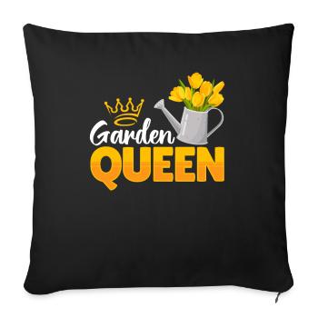 Garden Queen - Garden lovers - Sofa pillowcase 17,3'' x 17,3'' (45 x 45 cm) - black - Front