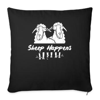 Farmer Farmer Lamb Farmer Farm Country Egg Sheep - Sofa pillowcase 17,3'' x 17,3'' (45 x 45 cm) - black - Front