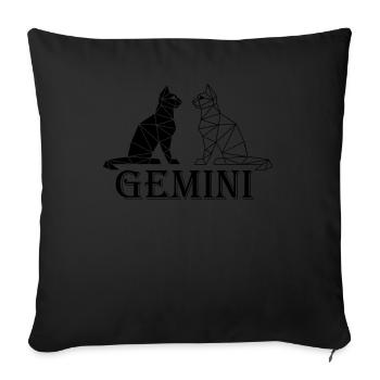 Gémeaux - Housse de coussin décorative 45 x 45 cm - noir - Devant
