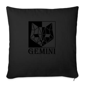 Gémeaux - Housse de coussin décorative 45 x 45 cm - noir - Devant