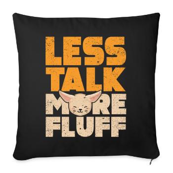 Propriétaires de Fennec Fox Moins Parlant Plus Fleece - Housse de coussin décorative 45 x 45 cm - noir - Devant