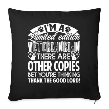 Veterinarian Limited Edition Veterinarian - Sofa pillowcase 17,3'' x 17,3'' (45 x 45 cm) - black - Front