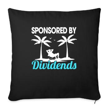 Commandité par dividendes - Housse de coussin décorative 45 x 45 cm - noir - Devant