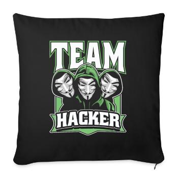 Team Hacker Social Engineering Phishing Sniffer - Housse de coussin décorative 45 x 45 cm - noir - Devant