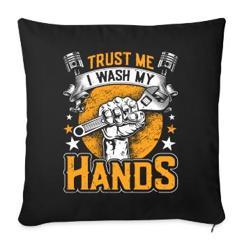 Love Airplane aviation - Sofa pillowcase 17,3'' x 17,3'' (45 x 45 cm) - black - Front