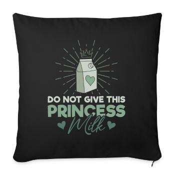 Lactose intolerance - intolerance milk cheese - Sofa pillowcase 17,3'' x 17,3'' (45 x 45 cm) - black - Front