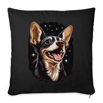 Cute Chihuahua Dog Breed Pet Lover - Sofa pillowcase 17,3'' x 17,3'' (45 x 45 cm) - black - Front