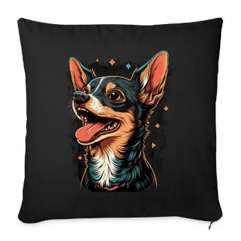 Cute Chihuahua Dog Breed Pet Lover - Sofa pillowcase 17,3'' x 17,3'' (45 x 45 cm) - black - Front